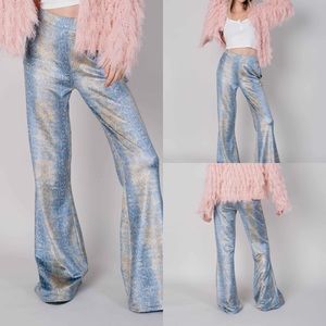 Festival 🍄 Sacred Hawk Animal Print Flares